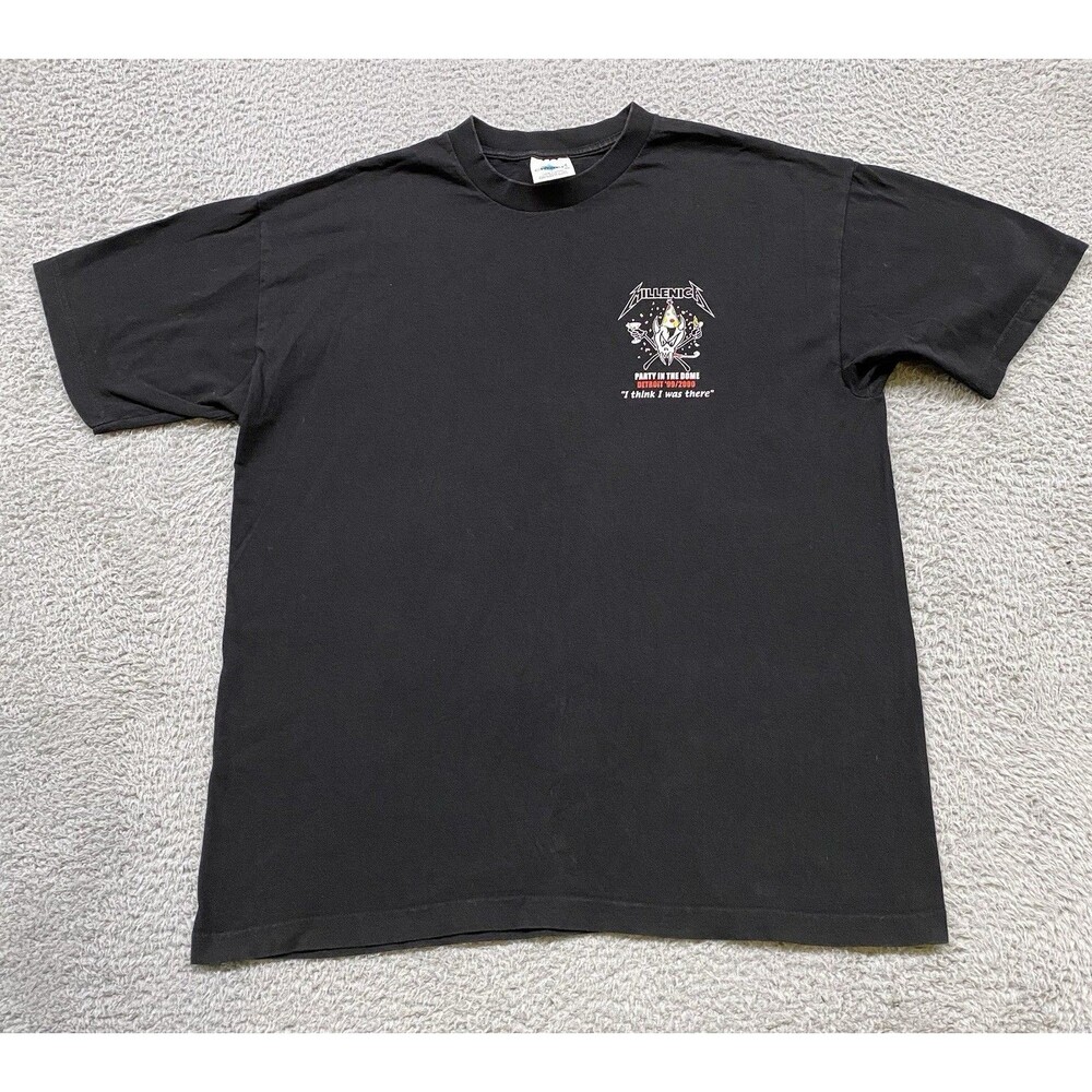 Millenica Shirt Mens XL Black Vintage Y2K Detroit 1999 2000